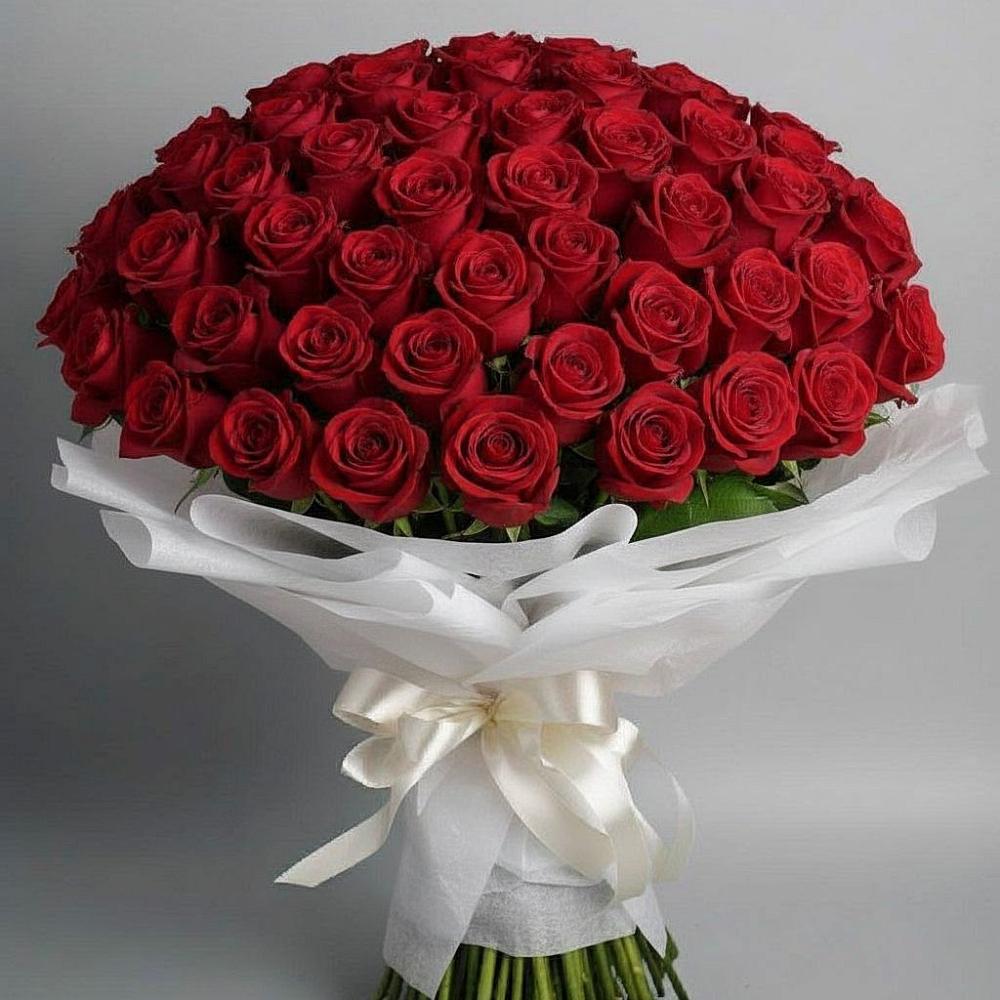 Букет 101 Красная роза Блэк Мэджик в Кулаково