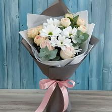 Букет цветов из:  Хризантемы и Розы в Кулаково