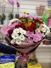 Букет цветов из:  Розы, Хризантемы и Альстромерии #REPLACE_PRED# Кулаково