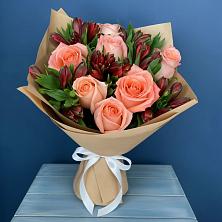 Букет цветов из:  Розы и Альстромерии в Кулаково