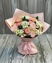 Букет цветов из:  Гвоздики, Розы и Хризантемы в Кулаково