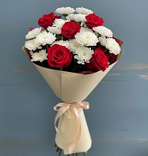Букет цветов из:  Розы и Хризантемы в Кулаково