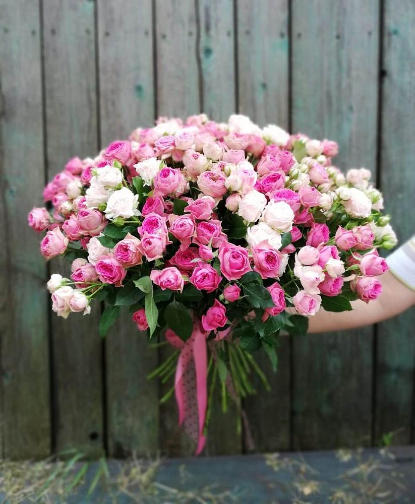 Букет Розовые кустовые розы Натали и Лав Лидия в Кулаково