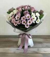 Букет цветов из:  Хризантемы и Розы в Кулаково