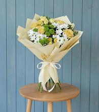 Букет цветов из:  Хризантемы и Розы в Кулаково