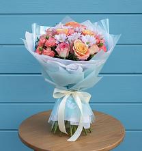 Букет цветов из:  Хризантемы и Розы в Кулаково