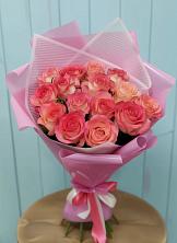 Букет 15 Розовых роз Равель в Кулаково