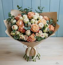 Букет цветов из:  Альстромерии и Розы в Кулаково